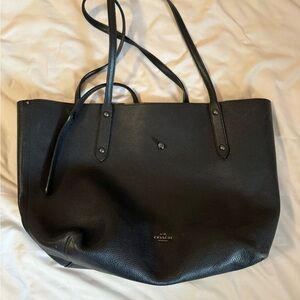 Coach Black Pebbled Leather Market Tote